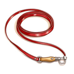 Fototapeta premium Canine Control: The Minimalist Dog Leash - Created with Generative AI Technology 