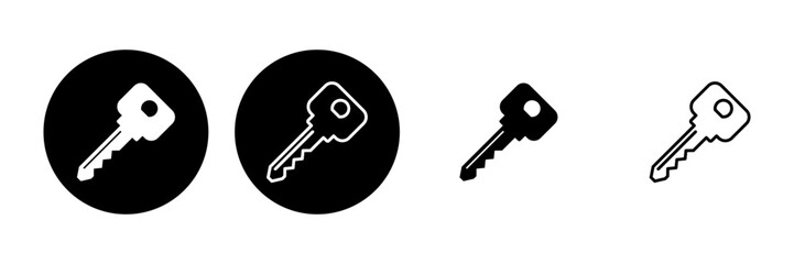 Key icon set. Key vector icon. Key symbol