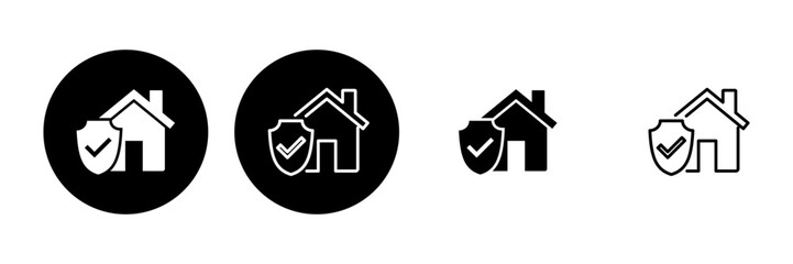 House insurance icon set. house protection icon.