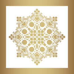 Mandala decorative paper cut line