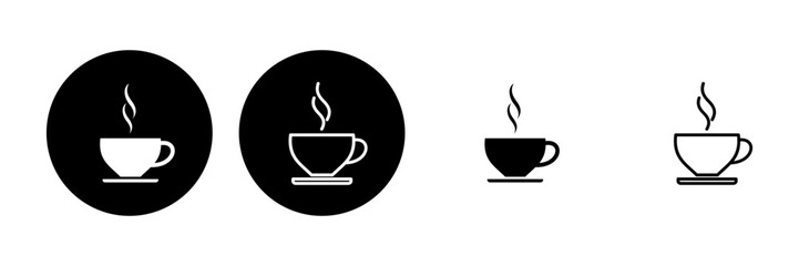 Coffee cup icon set. cup a coffee icon vector.