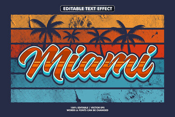 Vintage retro text effect with retro summer vibes background. Vintage printing template for poster and tshirt design. Outdoor design with retro concept