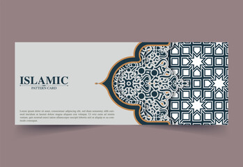 Elegant border pattern islamic greeting card © Zein Republic Studio