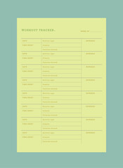 Workout Tracker planner. (Sky)