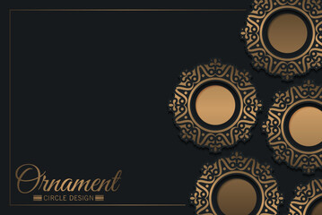 Luxury gold border pattern background