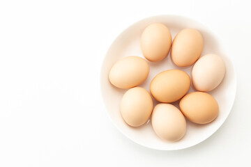 皿に盛られた卵