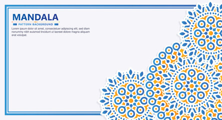Colorful decorative mandala style background