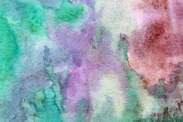 Green Pink red watercolor background texture