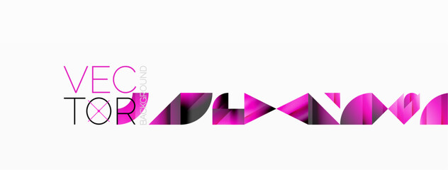 Amalgamation of geometric forms on minimalist abstract canvas, providing versatility and visual allure for digital designs, presentations, website banners, social media posts