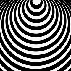 Naklejka premium Swirl Swirl Movement and 3D Illusion in Abstract Op Art Dotted Line Pattern