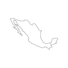 map of mexico icon vector