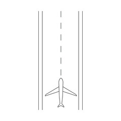 Runway icon vector