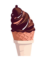 Sweet summer snack: ice cream cone delight.