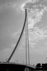 Fototapeta premium Puente de arquitectura moderna en blanco y negro