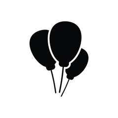 Balloon icon silhouette design template isolated