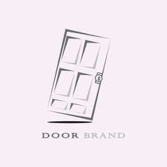 unique creation of door logo, vector illustration graphic