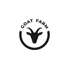 Goat Farm Icon Vector or Goat Farm Label Vector Isolated. Best goat farm icon template. Simple design for goat farm icon or goat farm label.