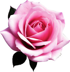 colorful rose flower on a white background. AI-Generated.