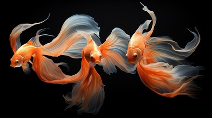 fish swimming in perfect unison, demonstrating the beauty of synchronized motion in aquatic environments