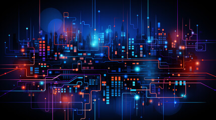 Obraz premium Neon Futurism Unleashed