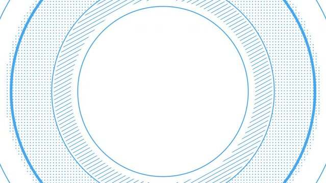 シンプルなフラットアニメーション　
背景白色　　シェイプ青色