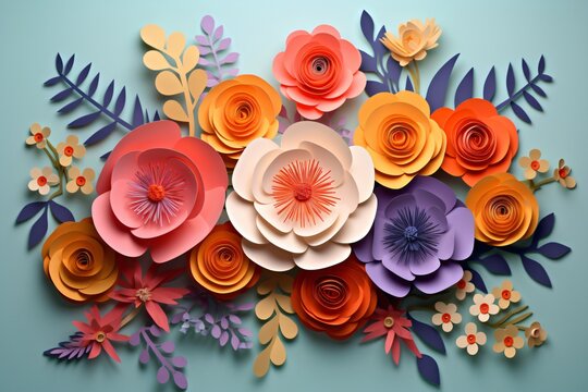 3d flowers pattern wallpaper