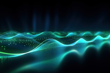 abstract futuristic background with pink blue glowing neon moving high speed wave lines and bokeh lights. Data transfer concept Fantastic wallpaper