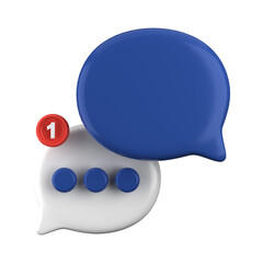3d rendering of speech bubble icons, 3D Chat icon set. Set of 3d speak bubble. Chatting box, message box. Chat icon set. Balloon 3d style.