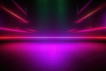Naklejka premium abstract futuristic background with pink blue glowing neon moving high speed wave lines and bokeh lights. Data transfer concept Fantastic wallpaper