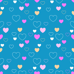 seamless background with hearts