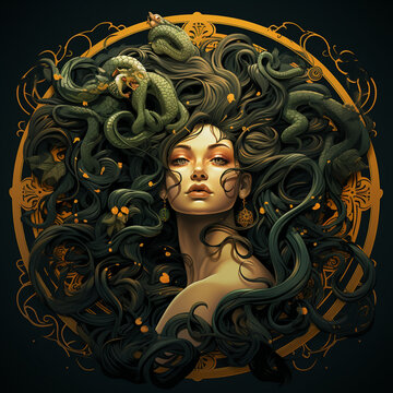 medusa design Greek mythology artwork t shirt design