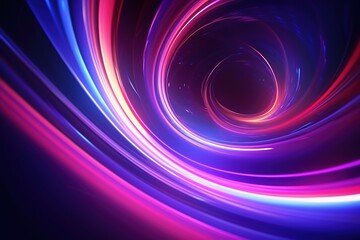 Obraz premium abstract futuristic background with pink blue glowing neon moving high speed wave lines and bokeh lights. Data transfer concept Fantastic wallpaper