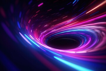 abstract futuristic background with pink blue glowing neon moving high speed wave lines and bokeh lights. Data transfer concept Fantastic wallpaper