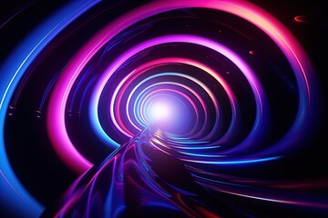 abstract futuristic background with pink blue glowing neon moving high speed wave lines and bokeh lights. Data transfer concept Fantastic wallpaper