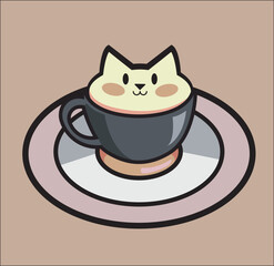 gato café latte 