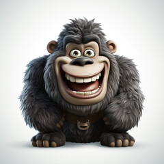 Fototapeta premium 3d cartoon cute gorilla