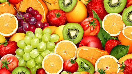 fruits and vegetables background illustration 