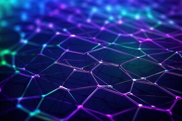 Fototapeta premium abstract futuristic background with pink blue glowing neon moving high speed wave lines and bokeh lights. Data transfer concept Fantastic wallpaper