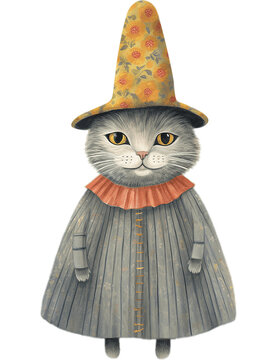 recommend clip art: Cute cat wearing clothes