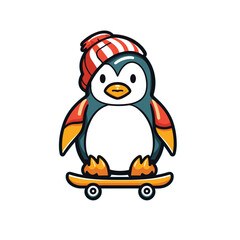 vector gift box with cute animal in christmas