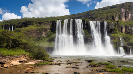 Fototapeta premium waterfall in the mountains