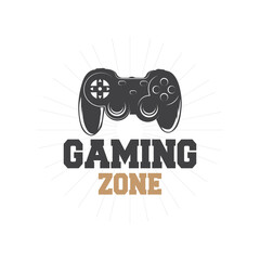 Game Console Logo, Gamer Design Gamepad Illustration Symbol Template