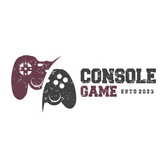 Game Console Logo, Gamer Design Gamepad Illustration Symbol Template © Mayliana