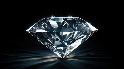 Sparkling light brilliant cut diamond. generative AI