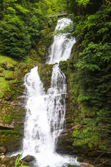 Giessbach waterfall flow to Lake Brienz in Brienz, Switzerland