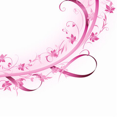 Minimalist pink ribbon for a clean and elegant look