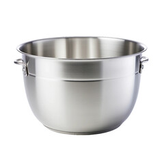 stainless Mixing bowl, transparent background, isolated image, generative AI
