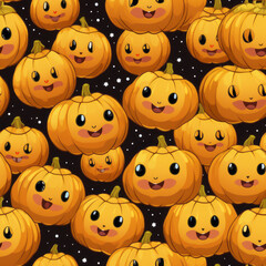 Halloween Jack O Lantern Seamless Patterns