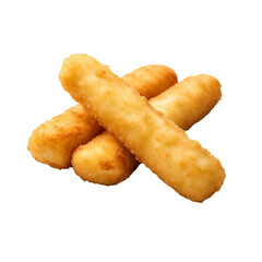 Mozzarella Stick, transparent background, isolated image, generative AI

