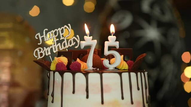 75th Birthday Cake with decoration